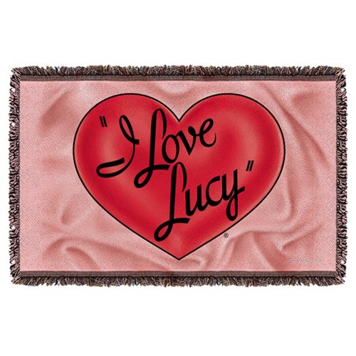 I Love Lucy 3D Logo Woven Tapestry Throw Blanket